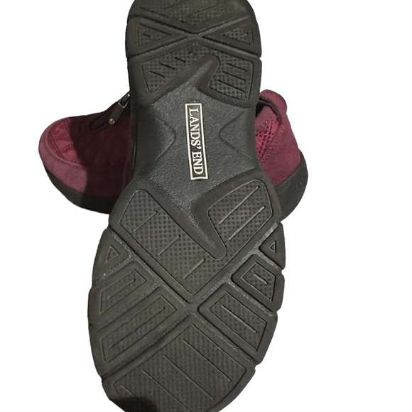 ❄️ Lands’ End slip-on shoe fleece lined Maroon Size 8.5 - Picture 3 of 15